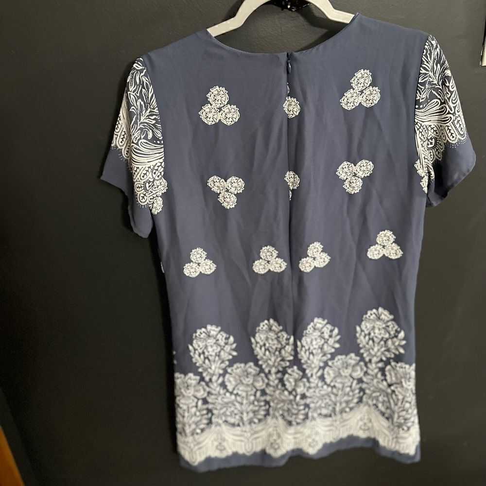 Lulu’s Riverside Slate Blue Floral Print Shift Dress Medium 469752 - Picture 14 of 16